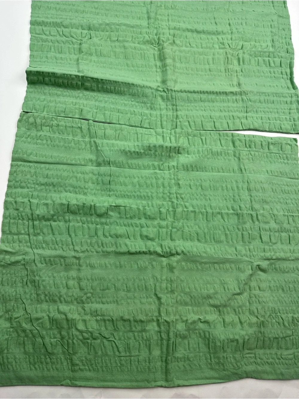 The Vermont Country Store Green Textured Cotton Pillow Shams Standard Size